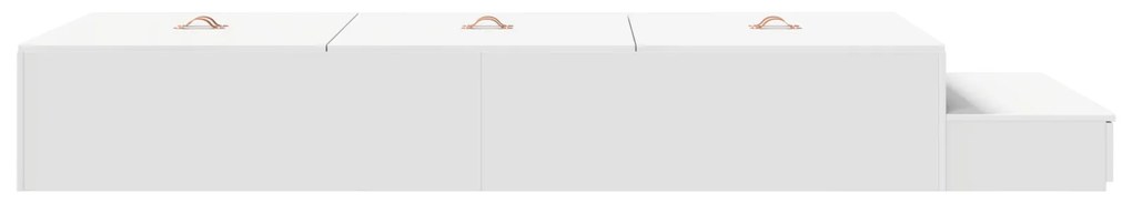 vidaXL Κρεβάτι με αποθηκευτικό χώρο Λευκό 90x190 εκ