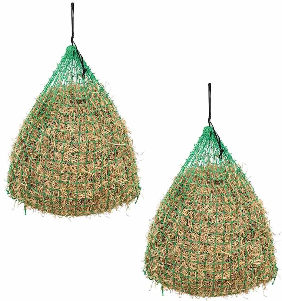 vidaXL Δίχτυα Σανού Στρογγυλά 2 τεμ. 0,75 x 0,75 μ. από Πολυπροπυλένιο