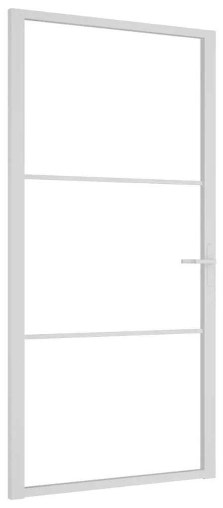 vidaXL Εσωτερική Πόρτα 102,5x201,5 εκ. Λευκή ESG Γυαλί και Αλουμίνιο