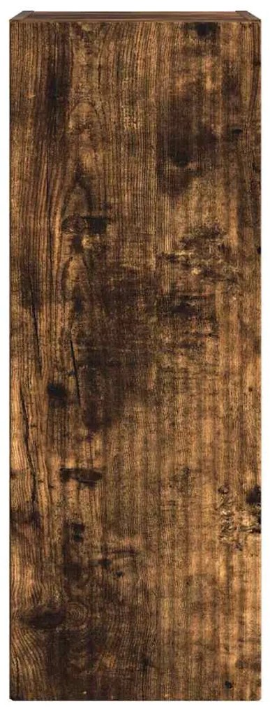 vidaXL Ντουλάπι Τηλεόρασης Τοίχου 2 pcs Καπνιστό Δρύς 30 x 31 x 80 εκ.