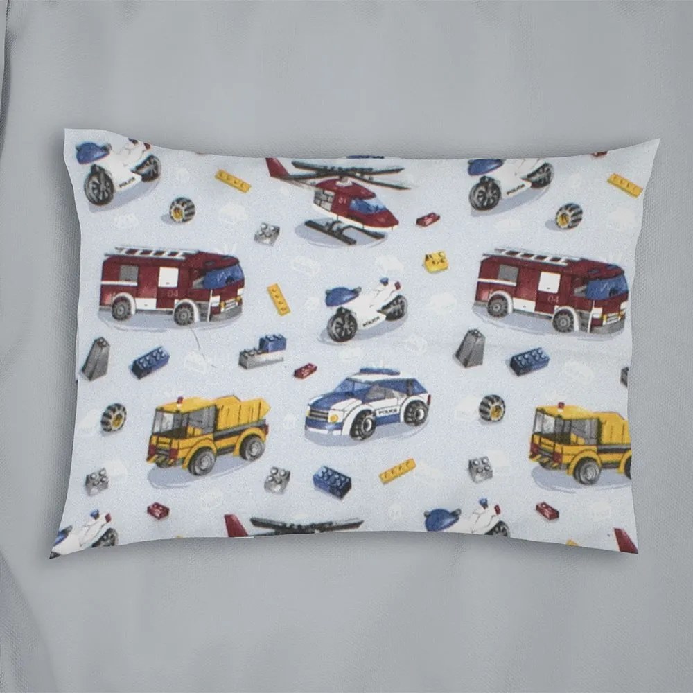 Μαξιλαροθήκη Παιδική Toys 46 Sky Blue DimCol 35X45 100% Βαμβακερή Φανέλα
