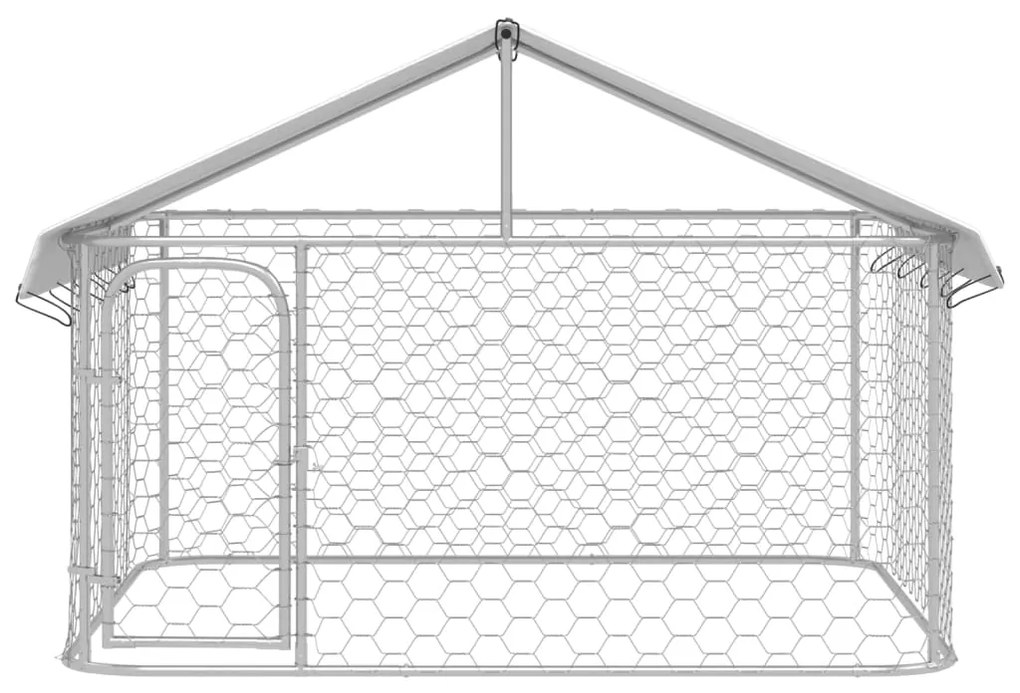 vidaXL Κλουβί Σκύλου Εξωτερικού Χώρου 200 x 200 x 150 εκ. με Στέγαστρο