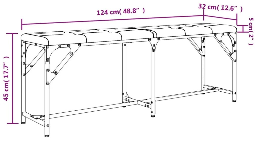 ΠΑΓΚΟΣ ΤΡΑΠΕΖΑΡΙΑΣ ΑΝΟΙΧΤΟ ΓΚΡΙ 124X32X45 ΕΚ. ΑΤΣΑΛΙ / ΎΦΑΣΜΑ 835221