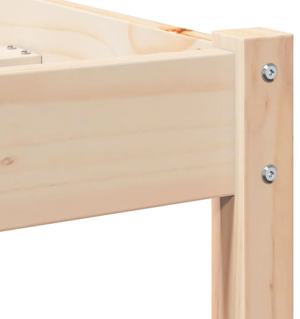 vidaXL Κρεβάτι με κεφαλάρι Καφέ 210 x 180 cm Μασίφ ξύλο πεύκου
