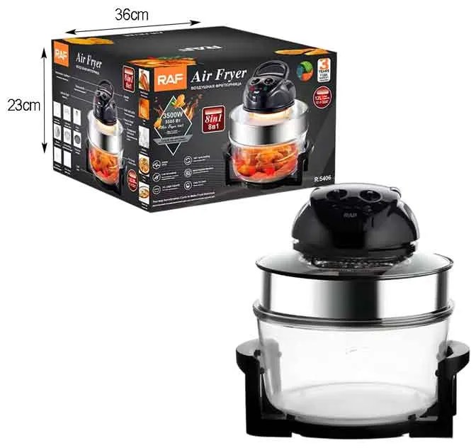 RAF Πολυλειτουργικό Φριτέζα Αέρος 8 σε 1 3500W 17l R.5406 - Multifunctional Airfryer Air Fryer Electric Fryer 3500W