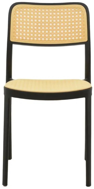 Καρέκλα Westley pp φυσικό-μαύρο 55x47x81εκ 55x47x81 εκ.