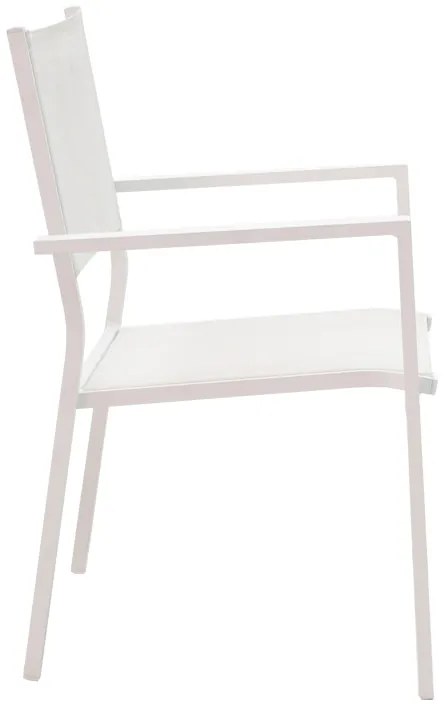 Τραπεζαρία Zacreta-Kliton σετ 5τεμ pakoworld αλουμίνιο σε λευκή απόχρωση 80x80x74εκ