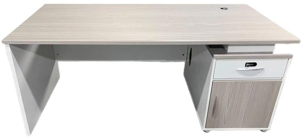 Γραφείο εργασίας Armadi με ντουλάπι σε Sonoma - Λευκό 180x80x75εκ 180x80x75 εκ.