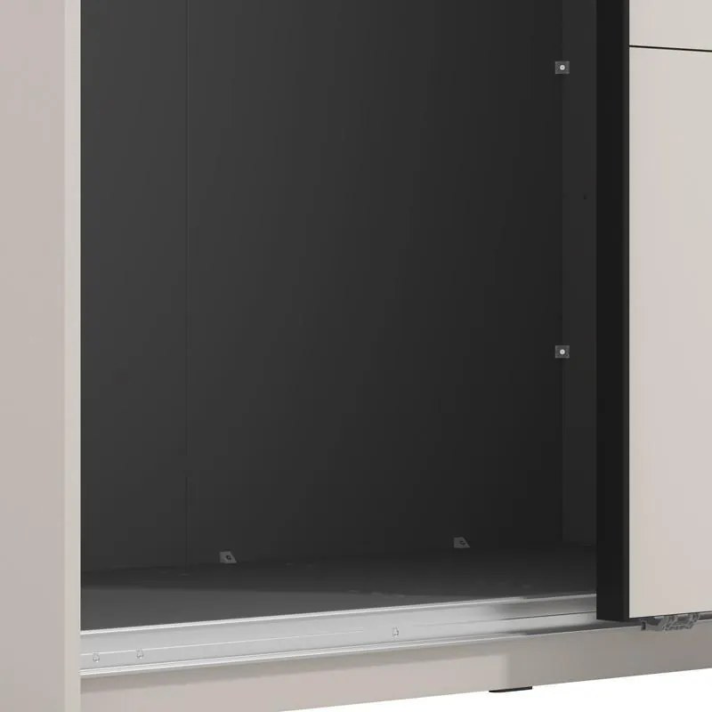 Ντουλάπα Συρόμενη VEYMONT 220 OG με Καθρέπτη Cashmere 220x61x218εκ. 220x61x218 εκ.