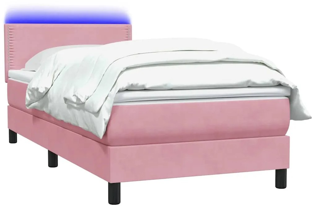 BOX SPRING ΚΡΕΒΑΤΙ ΜΕ ΣΤΡΩΜΑ ΡΟΖ 90X210 ΕΚ. ΒΕΛΟΥΔΙΝΟ 3316772