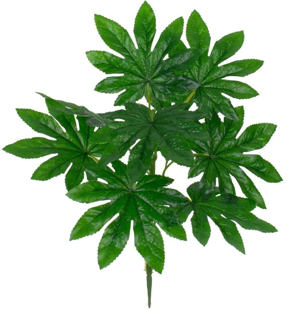 Τεχνητό Κλαδί-Φυτό Fatsia 78283 36cm Green GloboStar Πλαστικό, Ύφασμα