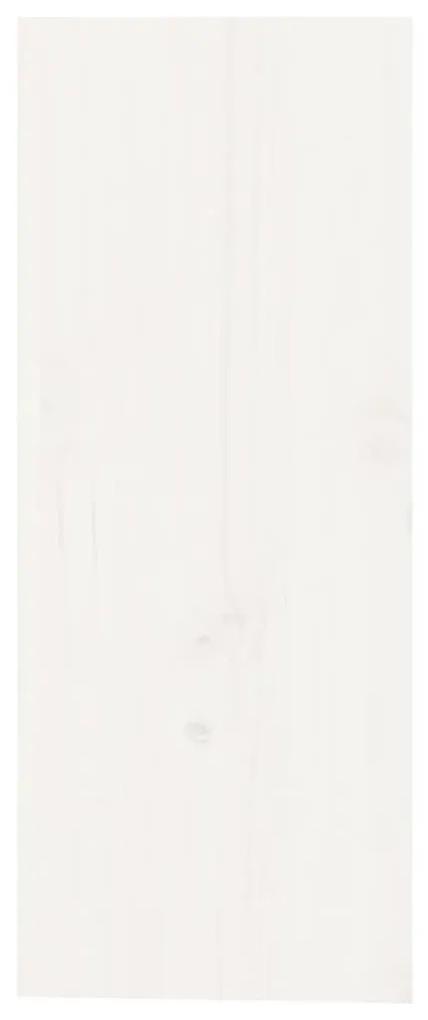 Κάβα Κρασιών Λευκό 62 x 25 x 62 εκ. από Μασίφ Ξύλο Πεύκου - Λευκό