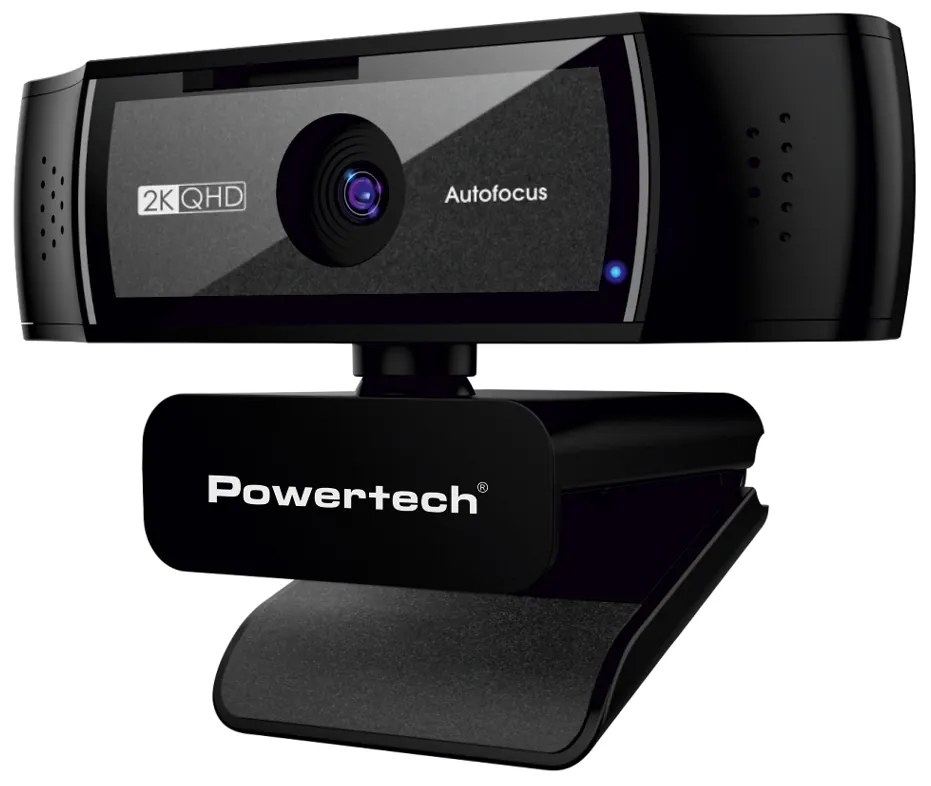 POWERTECH web camera PT-1428, 5MP, 2K QHD, αυτόματη εστίαση, 1.5m, μαύρη