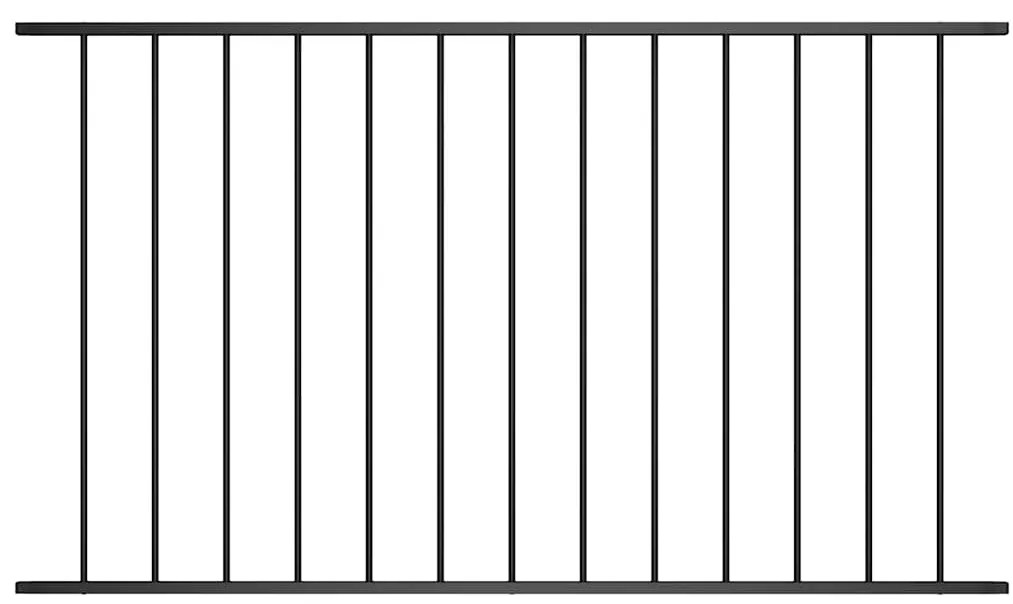 vidaXL Πάνελ Περίφραξης από Ατσάλι με Ηλεκτροστατική Βαφή Πυρίτιδας 1,63x1,25 μ. Μαύρο