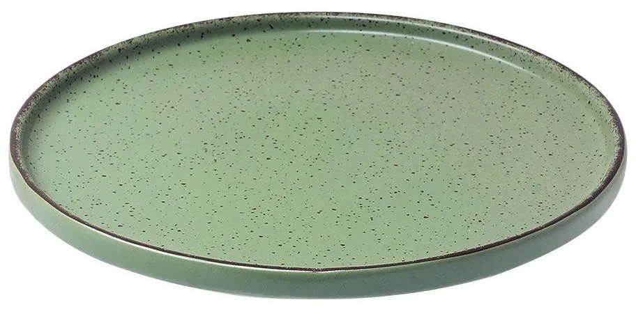 Πιάτο Ρηχό Πορσελάνινο Κάθετο Χείλος Terra Green 26cm - Estia