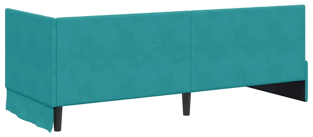 vidaXL Κρεβάτι Γωνίας με κεφαλάρι Τιρκουάζ 80 x 200 cm Βελούδο
