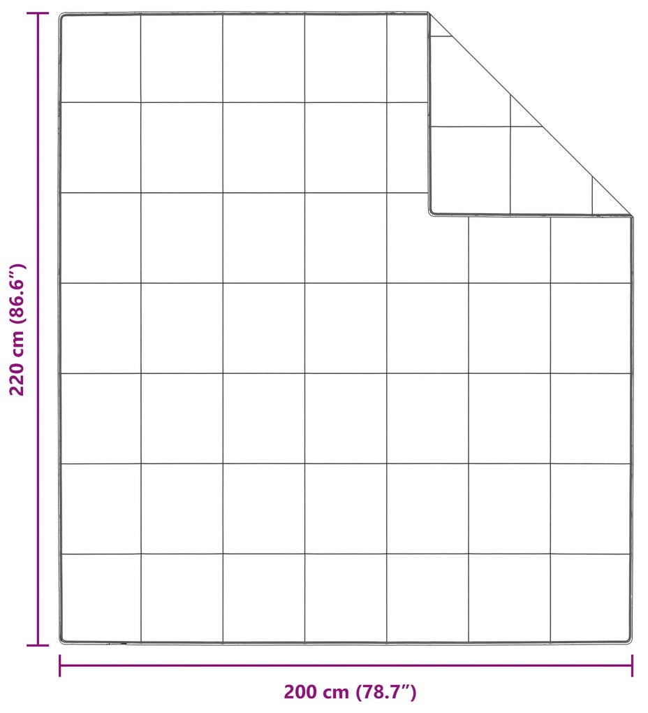 vidaXL Κουβέρτια & Κουβέρτες Λευκό 200 x 220 cm Πούπουλο