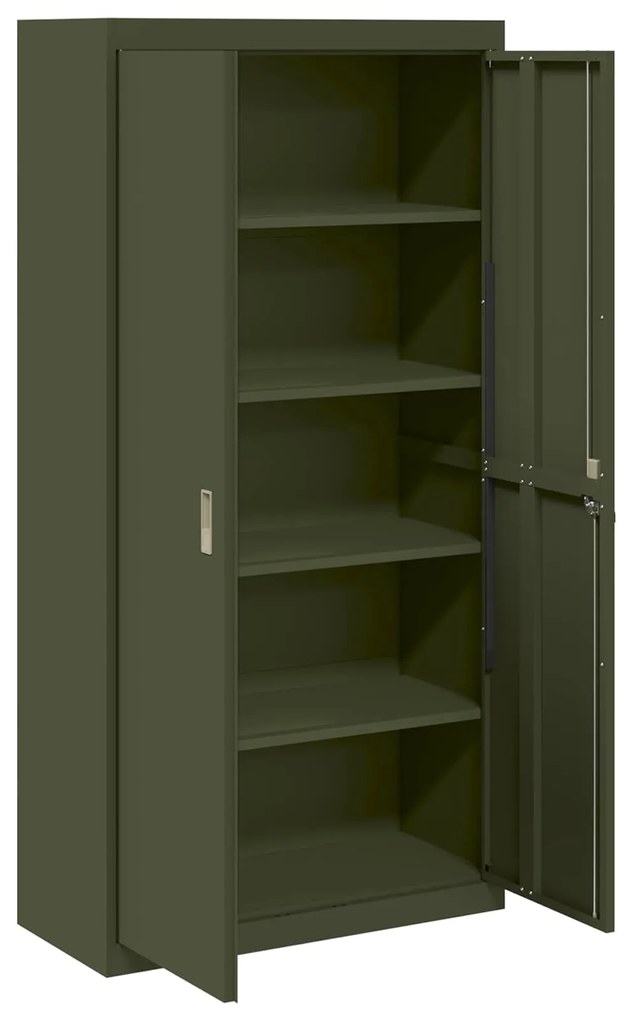 vidaXL Ντουλάπι αποθήκευσης 2 pcs Ελιά Πράσινη 90 x 40 x 180 cm