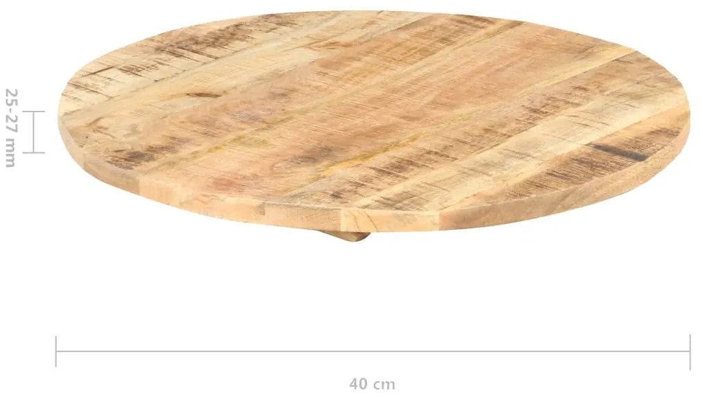 vidaXL Επιφάνεια Τραπεζιού Στρογγυλή 25-27 χιλ. 40 εκ. Ξύλο Μάνγκο