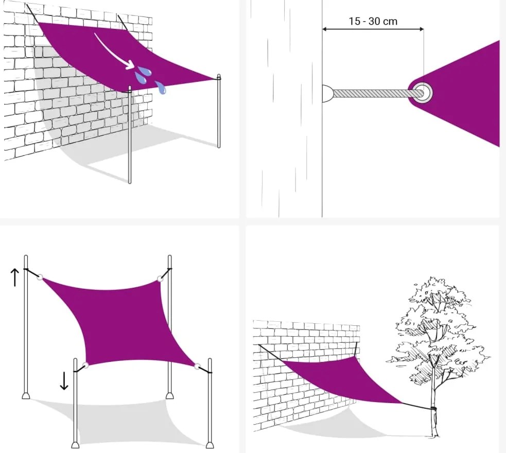 vidaXL Πανί Σκίασης Taupe 3,6 x 3,6 x 3,6 μ. από HDPE 160 γρ./μ²