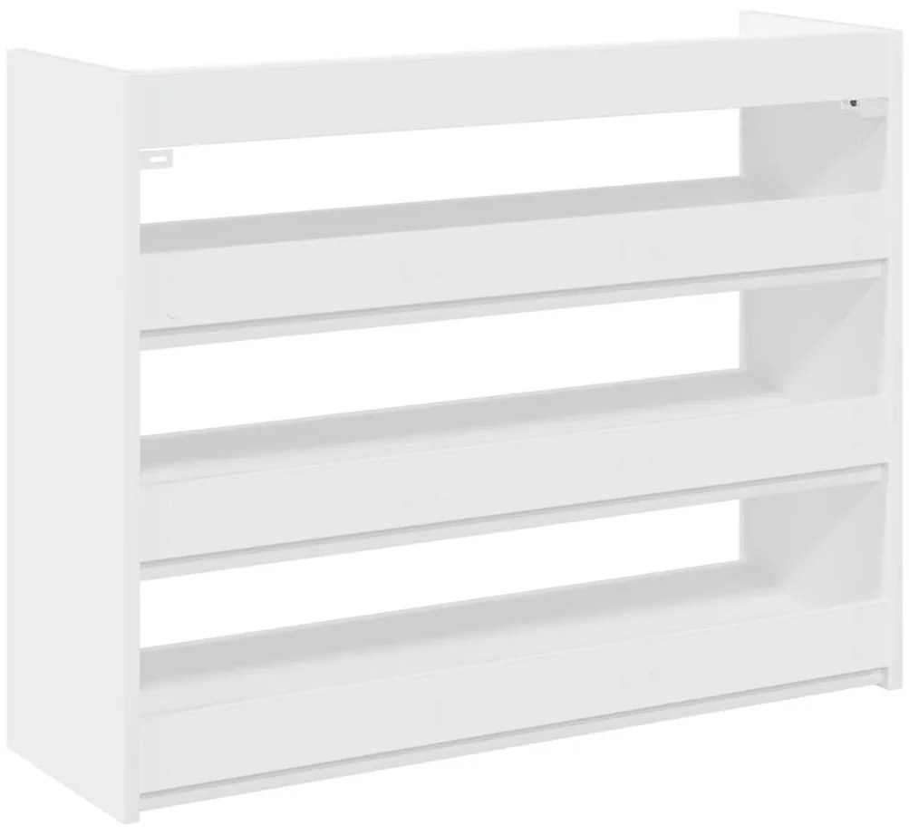 Ράφι παπουτσιών vidaXL Λευκό 80x25x62 cm Κατασκευασμένο ξύλο