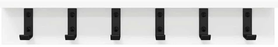 vidaXL Τοίχου Κρεμάστρα Λευκό 60 x 10.5 x 10.5 εκ Επεξεργασμένο ξύλο