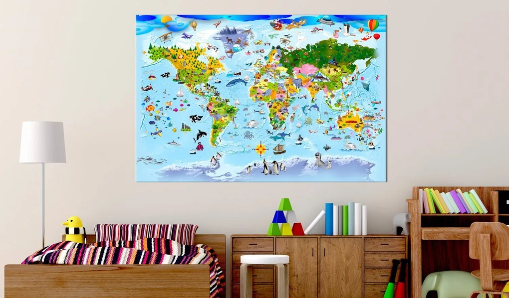 Πίνακας - Children's Map: Colourful Travels 60x40