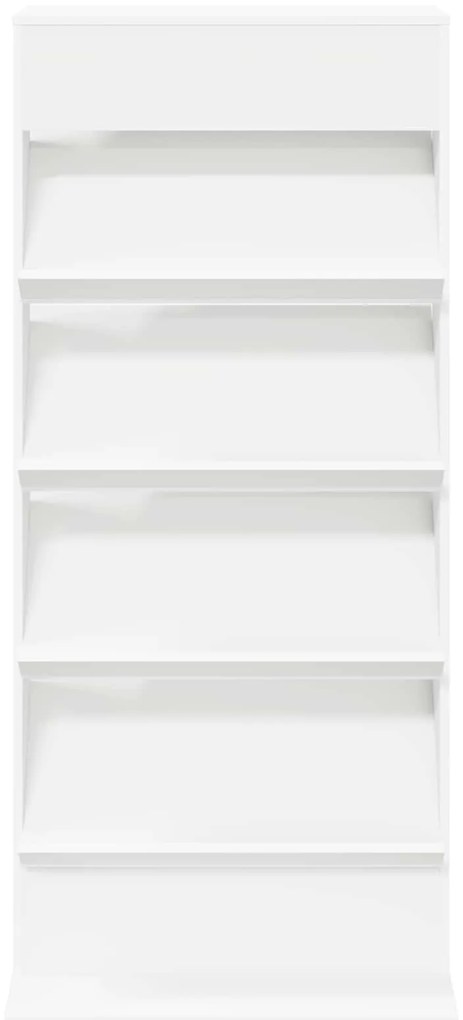 vidaXL Ράφι Περιοδικών Λευκό 70 x 41 x 156 εκ. Επεξεργασμένο ξύλο