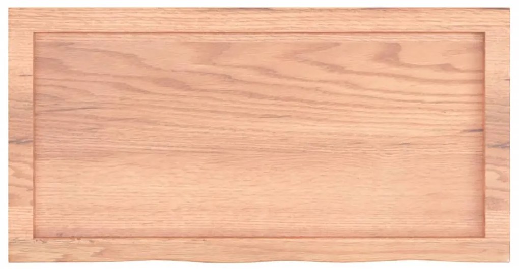vidaXL Επιφ Τραπεζιού Αν Καφέ 80x40x(2-6)εκ. Επεξ. Μασίφ Ξύλο Δρυός