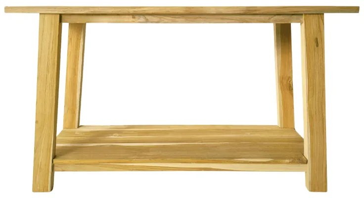 Κονσόλα Decoza teak ξύλο σε φυσική απόχρωση 140x40x80εκ