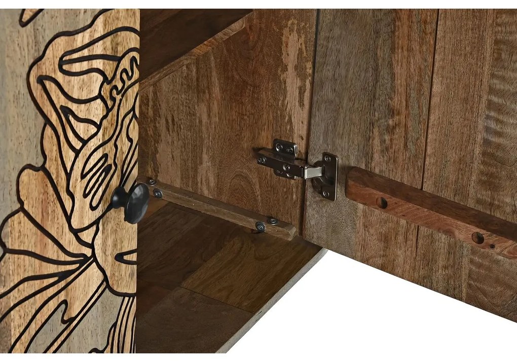 Σκευοθήκη DKD Home Decor Γκρι Φυσικό Μέταλλο Ξύλο από Μάνγκο 177 x 45 x 74 cm