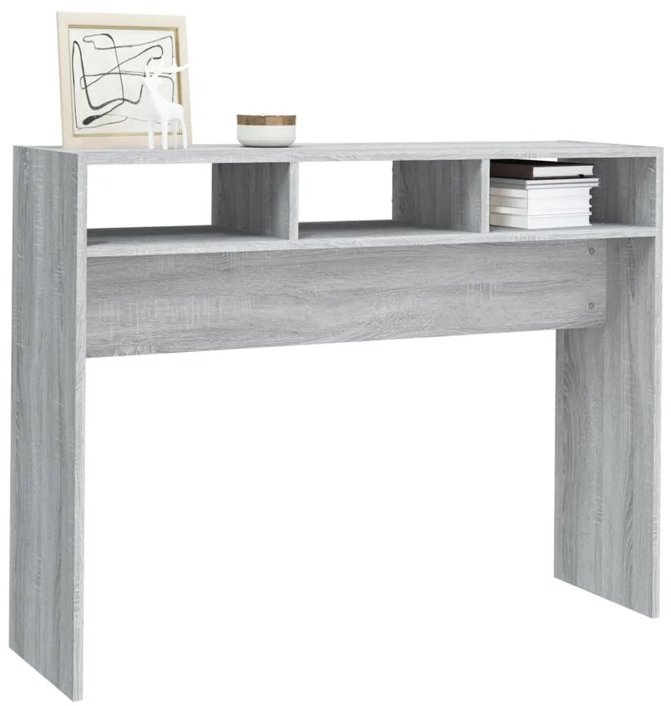 vidaXL Τραπέζι Κονσόλα Γκρι Sonoma 105x30x80 εκ. Επεξεργασμένο Ξύλο