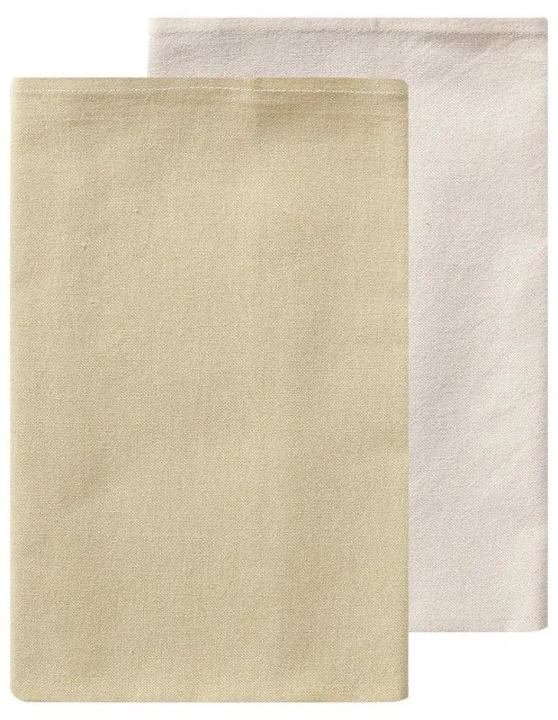 Πετσέτες Κουζίνας Mela 26 (Σετ 2τμχ) Ecru-Pale Yellow Kentia 40x60cm 100% Cotton