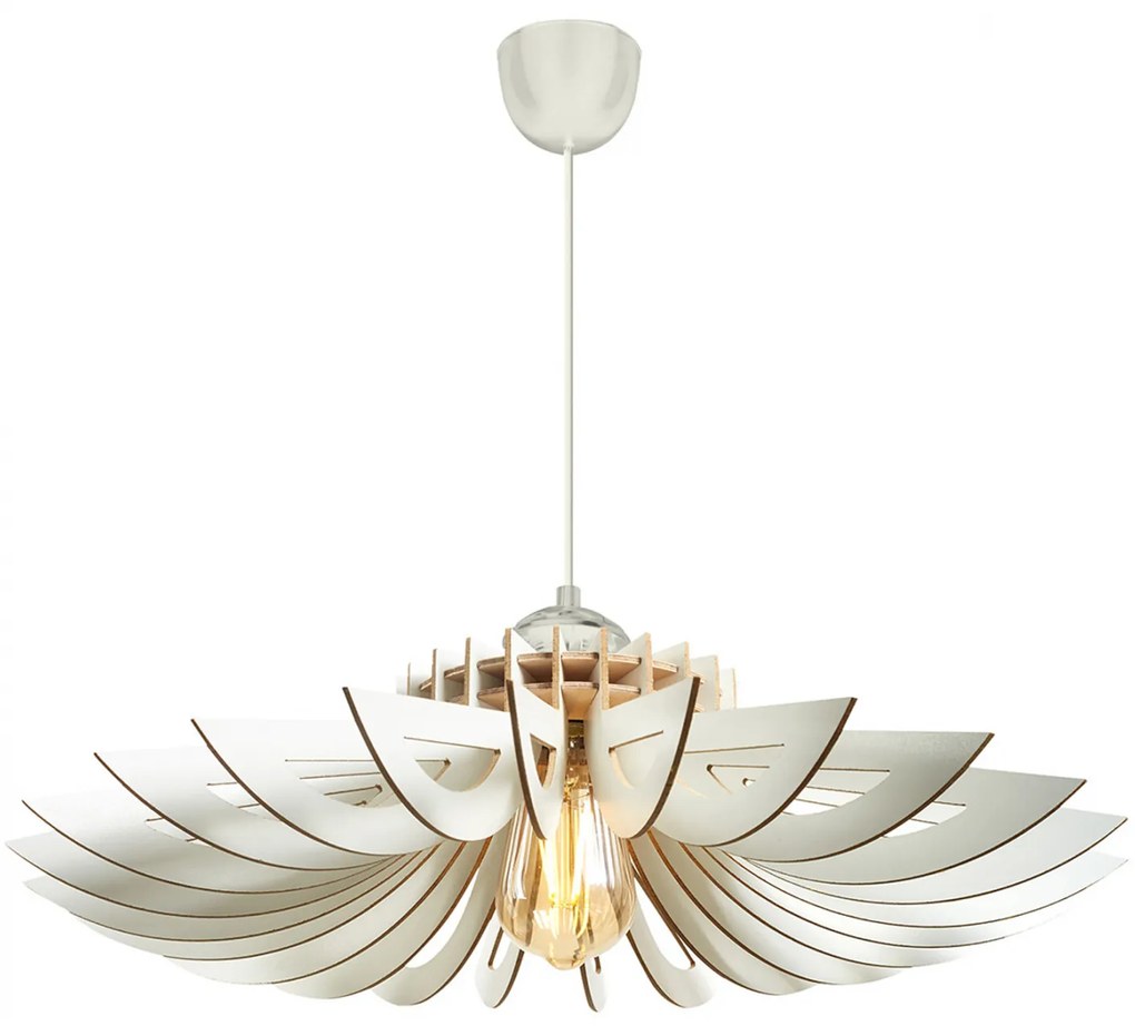 ΦΩΤΙΣΤΙΚΟ ΟΡΟΦΗΣ ΞΥΛΙΝΟ ΚΡΕΜΑΣΤΟ ΛΕΥΚΟ HM7349.02 Φ52x45Υ εκ.