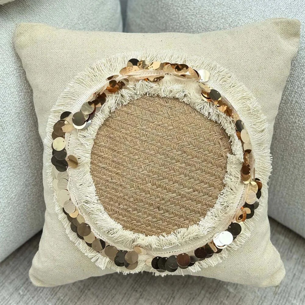 Μαξιλαροθήκη Διακοσμητική Ket 150CRG1154 Beige Aberto Design 43X43 Polyester,Βαμβάκι