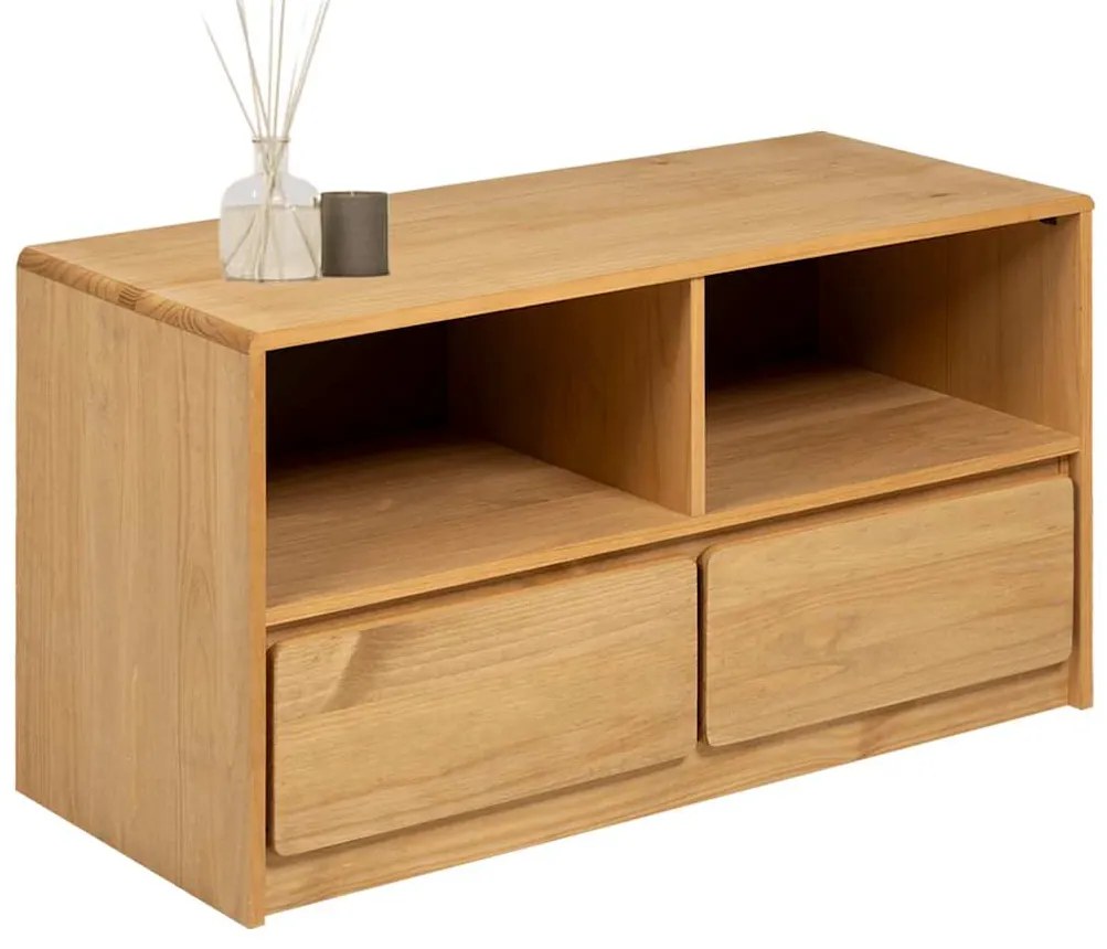 vidaXL Έπιπλο Τηλεόρασης SAUDA Χρώμα Δρυός 99x43x55 εκ. Μασίφ Πεύκο
