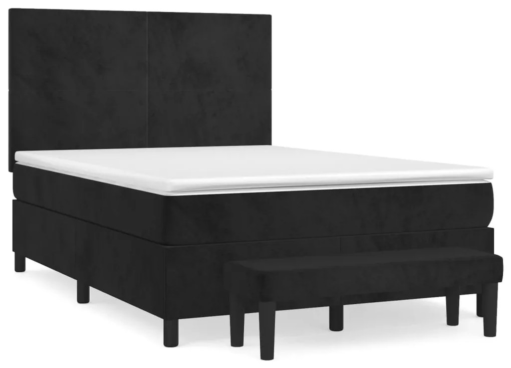 ΚΡΕΒΑΤΙ BOXSPRING ΜΕ ΣΤΡΩΜΑ ΜΑΥΡΟ 140X190 ΕΚ. ΒΕΛΟΥΔΙΝΟ 3137721