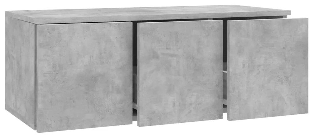 Έπιπλο Τηλεόρασης Γκρι Σκυροδέματος 80x34x30 εκ. Επεξ. Ξύλο 801863
