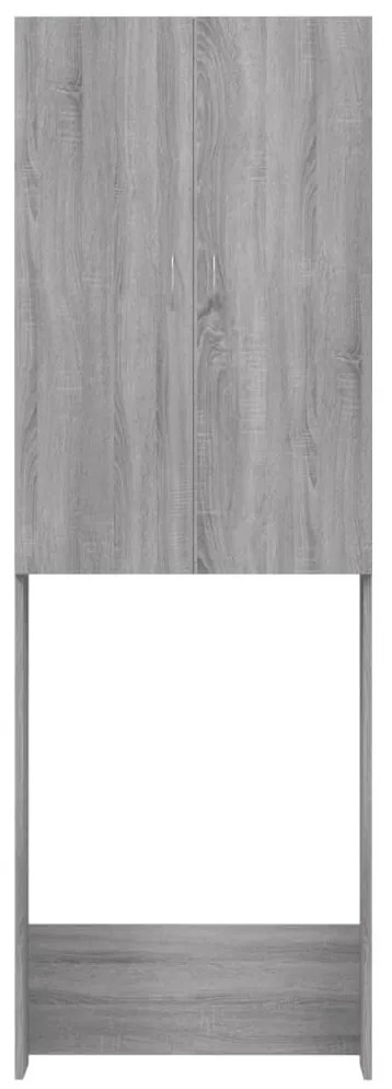 vidaXL Ντουλάπι Πλυντηρίου Γκρι Sonoma 64 x 25,5 x 190 εκ.