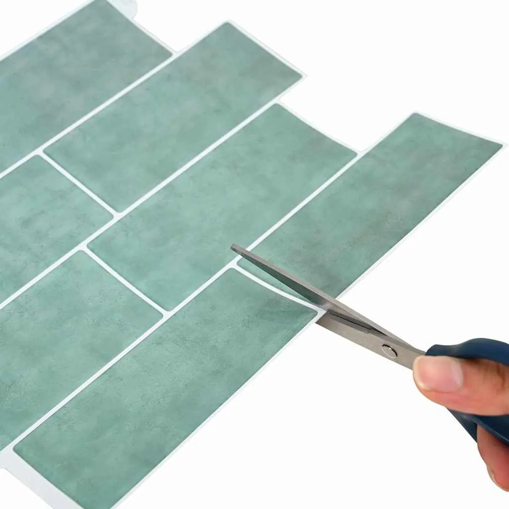 vidaXL Πλακάκι Subway 20 pcs Γκρι Πράσινο 29 x 21 εκ