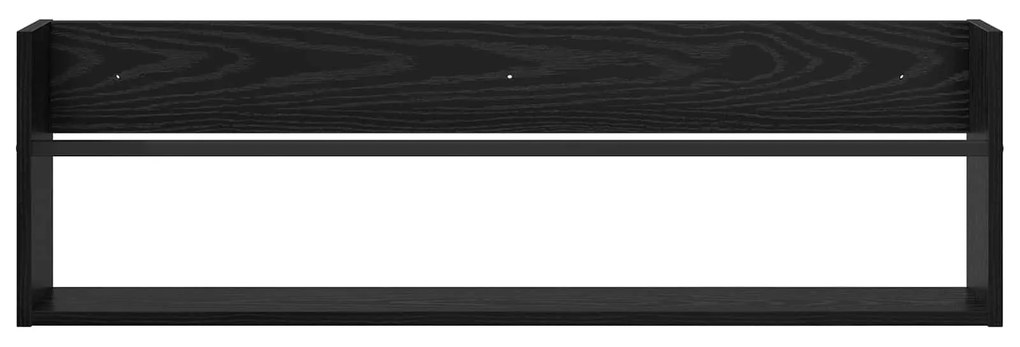 vidaXL Ράφι Περιοδικών Μαύρη Οξυά 100 x 12 x 30 εκ Επεξεργασμένο ξύλο