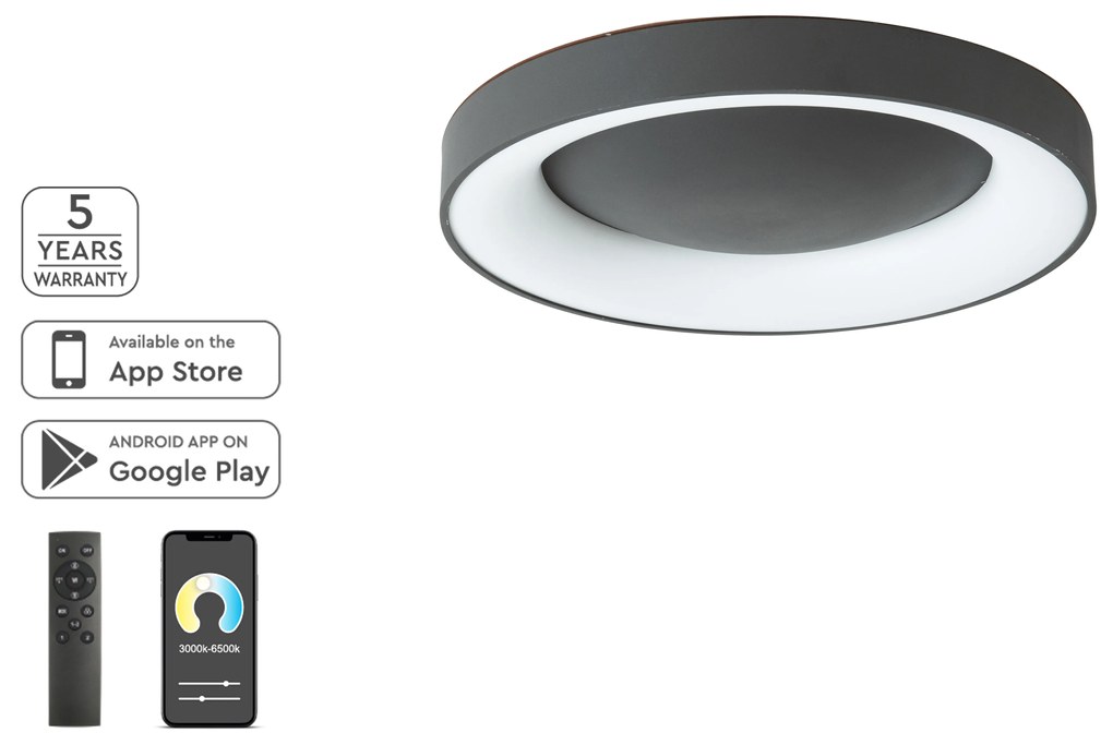 SE LED SMART 60 AMAYA CEILING BLACK Δ3