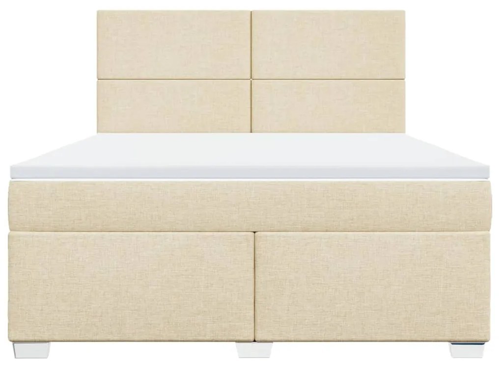 ΚΡΕΒΑΤΙ BOXSPRING ΜΕ ΣΤΡΩΜΑ ΚΡΕΜ 180X200 ΕΚ. ΥΦΑΣΜΑΤΙΝΟ 3292865