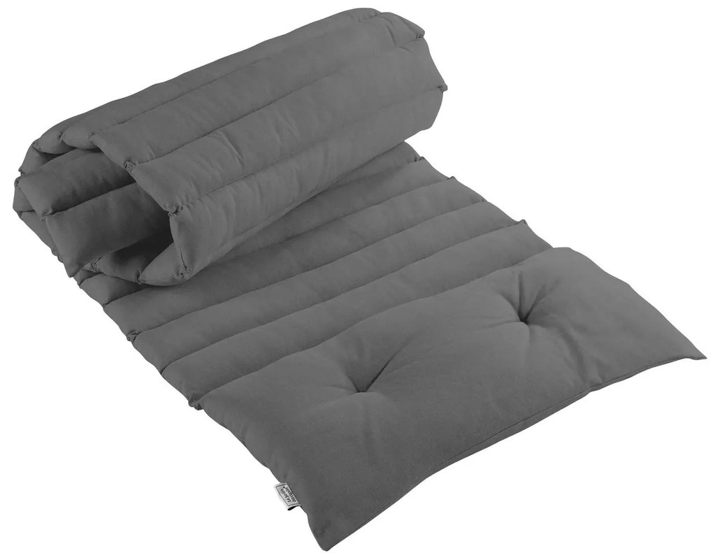 Μαξιλάρια Douceur d intérieur  BAIN DE SOLEIL 60 x 180 CM COTON UNI PACIFIQUE ANTHRACITE