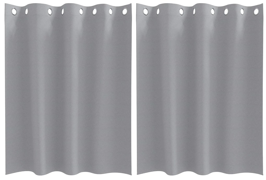 vidaXL Κουρτίνες 2 pcs Ανοιχτό γκρι 140 x 140 cm Πολυεστέρας