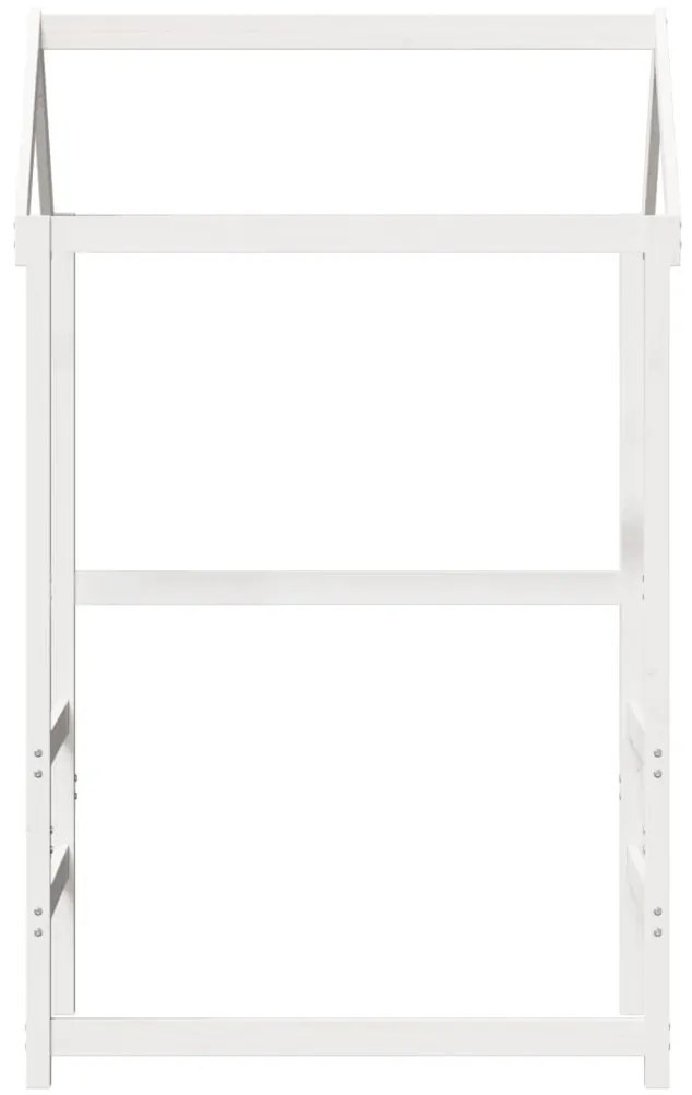 vidaXL Οροφή Κρεβατιού Παιδική Λευκό 98x70x176,5 εκ. Μασίφ Ξύλο Πεύκου