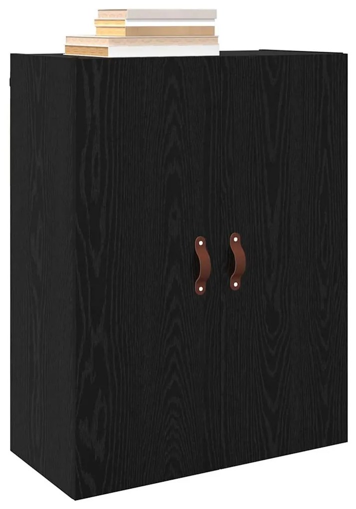 vidaXL Τοίχου Ντουλάπα Επιτοίχιο 2 pcs Μαύρη Οξυά 69,5 x 34 x 90 εκ.