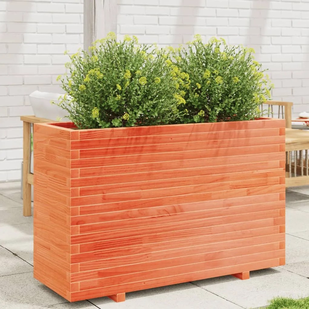vidaXL Ζαρντινιέρα Καφέ Κεριού 110x40x72,5 εκ. από Μασίφ Ξύλο Πεύκου