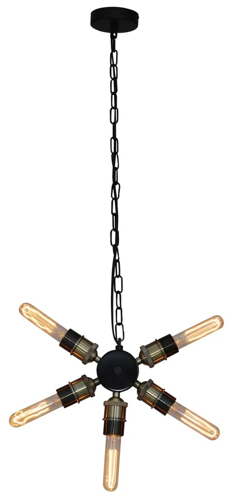 Φωτιστικό Οροφής Πολύφωτο Homelighting Helix 77-3203 Black