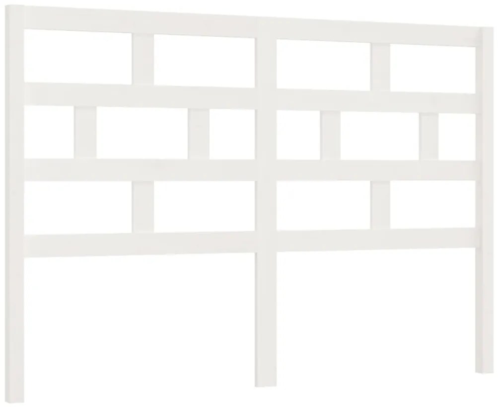 vidaXL Κεφαλάρι κρεβατιού Λευκό 166x4x100 εκ. από Μασίφ Ξύλο Πεύκου